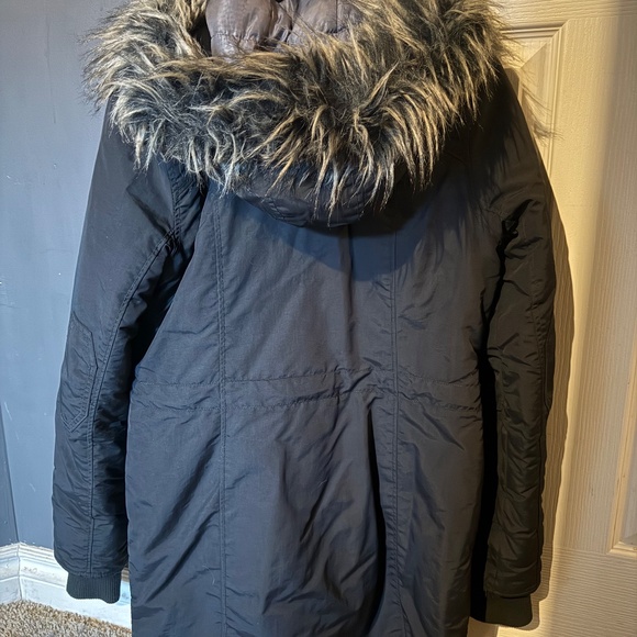 Long black parka winter coat - Picture 7 of 7